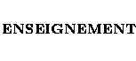 $\textstyle \parbox{\textwidth}{
\vspace*{5mm}
{\textbf{ENSEIGNEMENT}}
\newline
}$