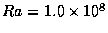 $ Ra=1.0 \times 10^8$