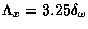 $\Lambda_x = 3.25 \delta_\omega$